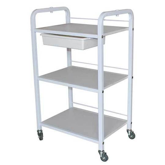 THREE TIER TROLLEY WITH STRONG FRAME AND QUALITY LAMINATED SHELVES image 0